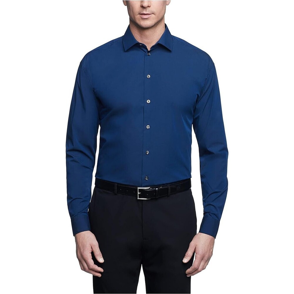 UNLISTED Men's Dress Shirt Regular Fit Solid, XXL 18-18.5 34-35
